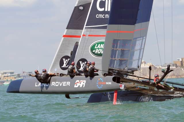 The BAR team at the America's Cup World Series in Portsmouth in July