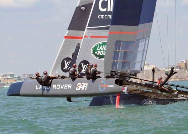 The BAR team at the America's Cup World Series in Portsmouth in July