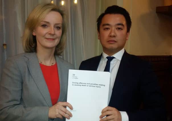 Alan Mak with the Lord Chancellor and Justice Secretary, Liz Truss MP, discussing plans for tougher sentences on killer drivers