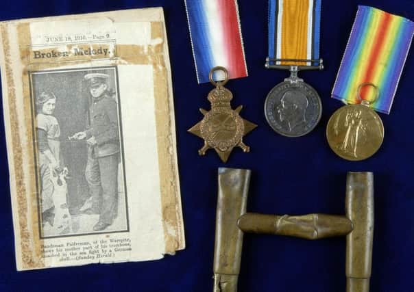 The items from Frederick Palfreman, who fought at the Battle of Jutland