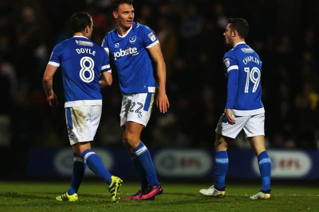 Kal Naismith, centre, with Michael Doyle and Conor Chaplin Picture: Joe Pepler