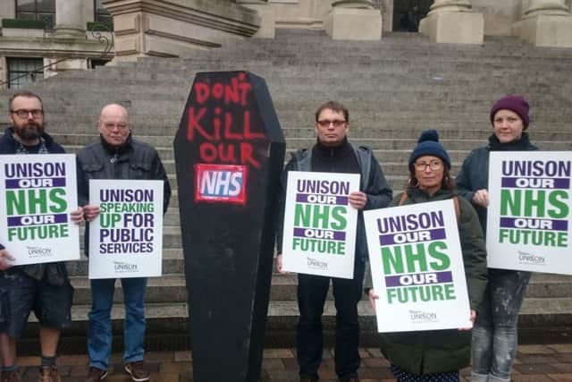 Protestors against the Â£9m cuts proposed - and passed - by Portsmouth City Council