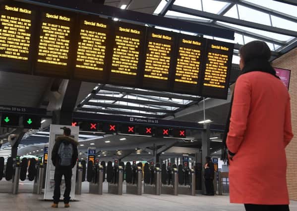 A quiet London Bridge station as a strike by train drivers on Southern Railway, in a dispute over driver-only trains, crippled thousands of services caused misery for hundreds of thousands of passengers