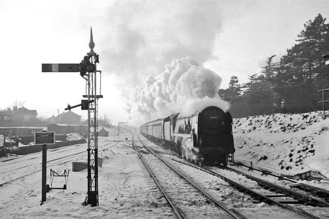 The Watercress Line's flagship steam loco 35005 Canadian Pacific on January 21, 1963 Picture: Nigel Kendall