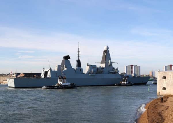 HMS Duncan returns to Portsmouth Harbour Picture: L(Phot) Paul Hall