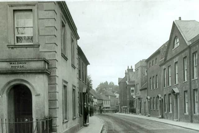 Here we see a view looking west along East Street, Havant circa 1920, from the Barry Cox collection