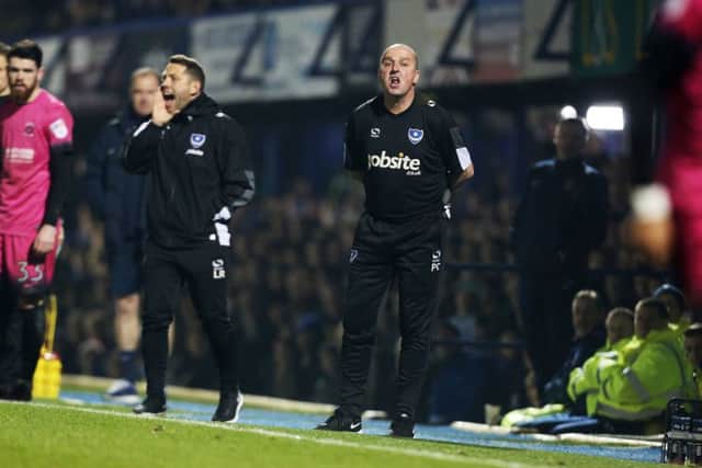Pompey manager Paul Cook. Pictures Joe Pepler.