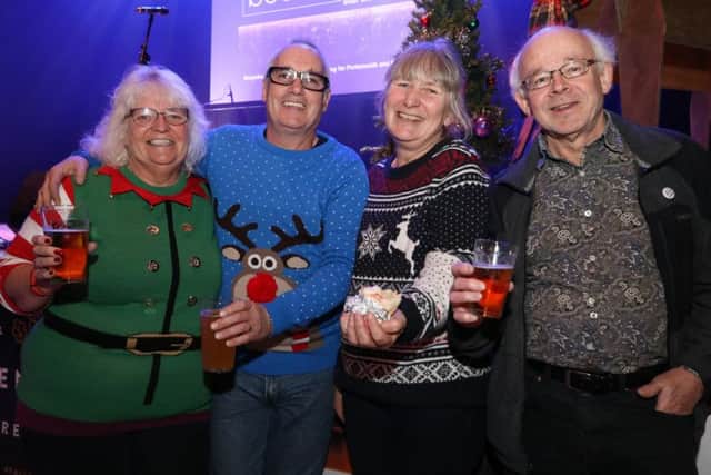From left, Lin and Kevin Garwood and Sally and Tony Kerr at Portsmouth Christmas Beer Festival Picture: Habibur Rahman (161677-610)