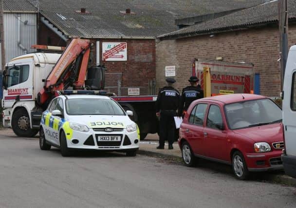 Police at Claybank Road this morning: UKNIP