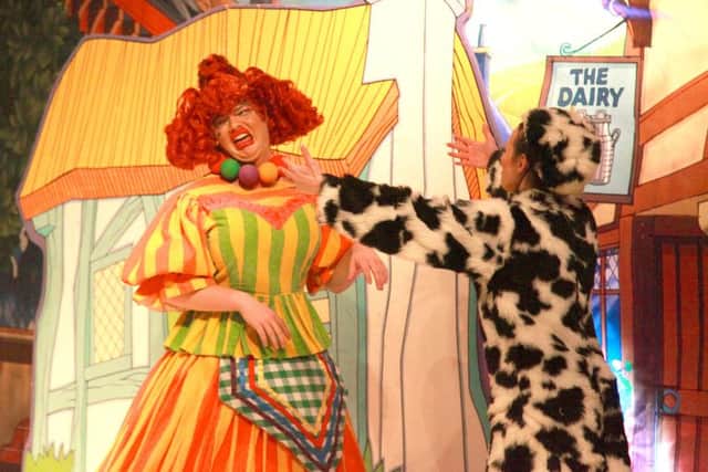 A scene from Jack and the Beanstalk
