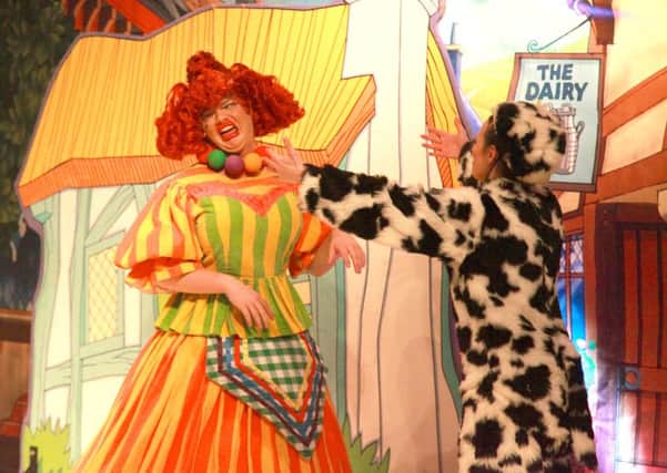 A scene from Jack and the Beanstalk
