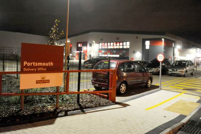 The  Royal Mail collection point in Voyager Park, Portsmouth
