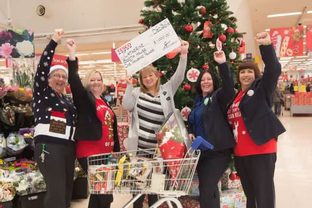 Eileen Miher, Sharon Jerrim, MandI Myers, Julie Knight from Tesco and  Vanessa Weeks from Catherine Booth House