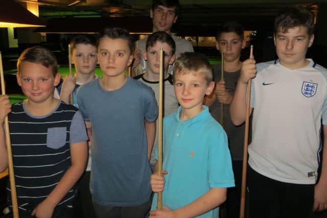 The young league cueists. Picture: Tim Dunkley