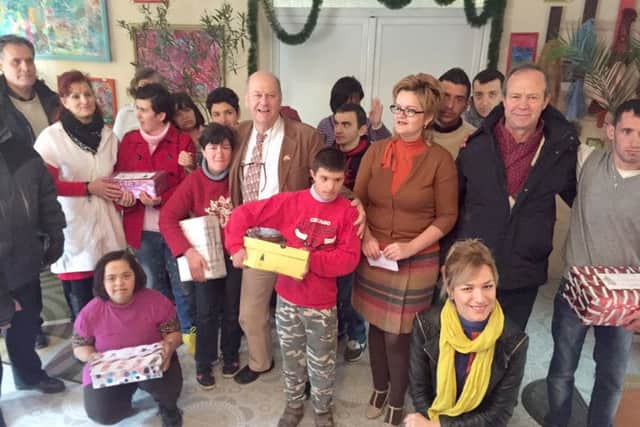 Malcolm Dent with Albanian Rotarian colleagues