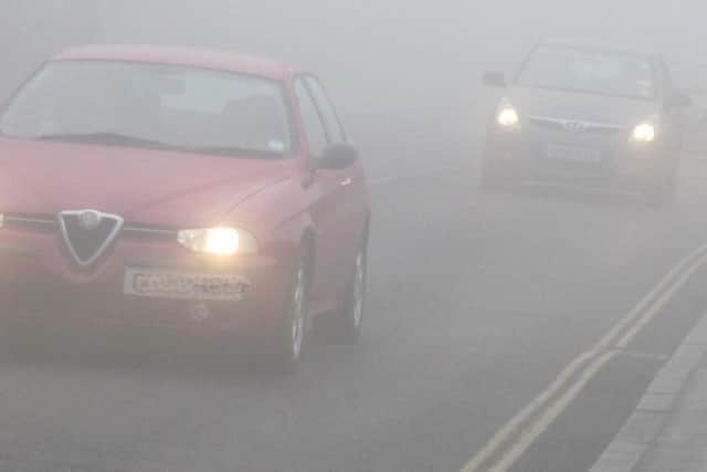 A heavy layer of fog has swept the Portsmouth region today