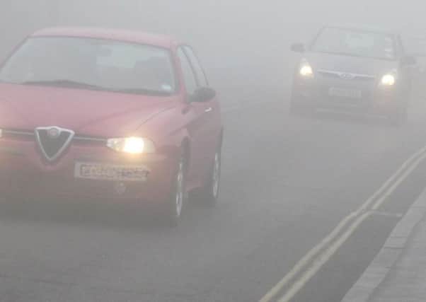 A heavy layer of fog has swept the Portsmouth region today