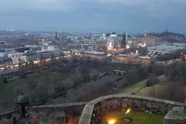 The view from Edinburgh Castle