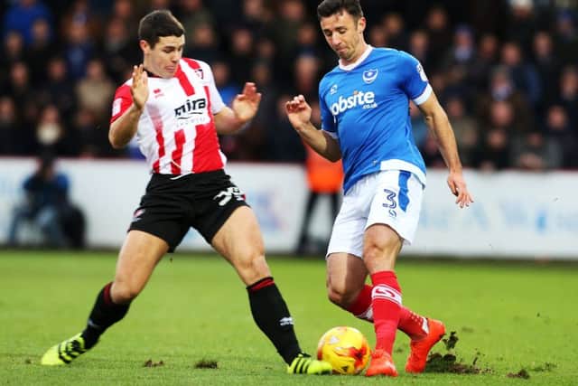 Pompey defender Enda Stevens Picture: Joe Pepler