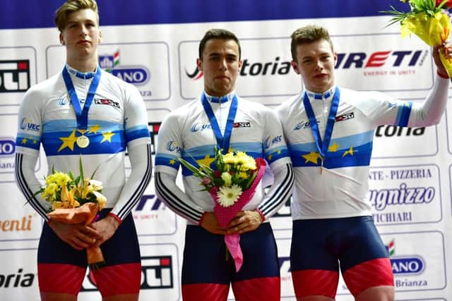 Joe Truman, left, has had a tremendous year on the track. Picture: British Cycling