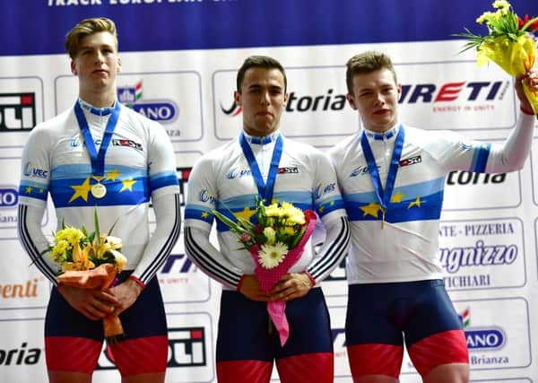 Joe Truman, left, has had a tremendous year on the track. Picture: British Cycling