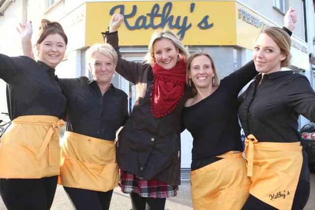 From left, Carley Andrews, Pauline Knight, MP Caroline Dinenage, Kathy Wingate and Natalie Smith Picture: Habibur Rahman (161560)