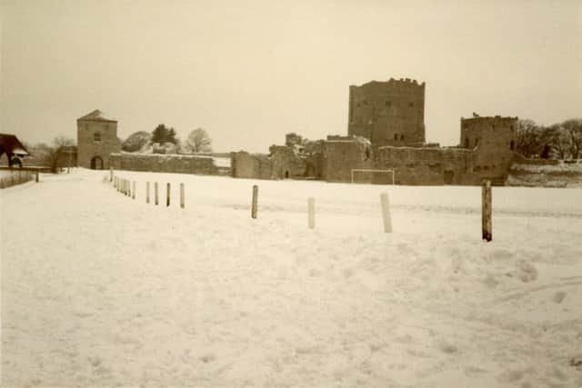 Portchester Castle, January 1985