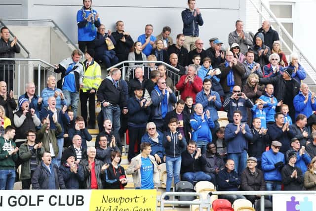 Pompey fans at Newport County last season   Picture: Joe Pepler