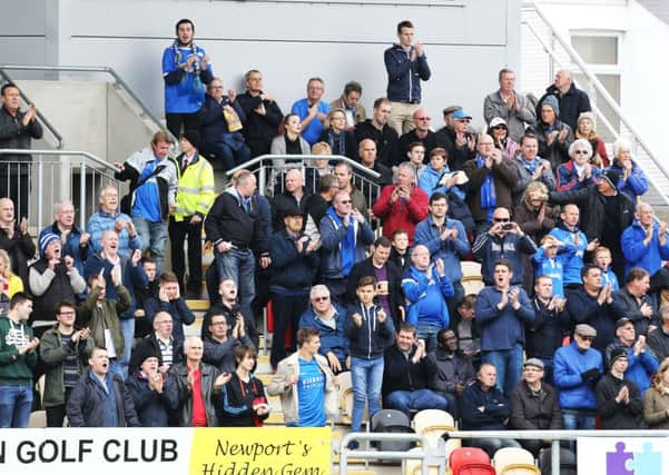 Pompey fans at Newport County last season   Picture: Joe Pepler