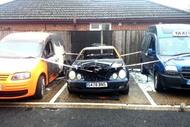 The aftermath of the fire in Lees Lane, Gosport