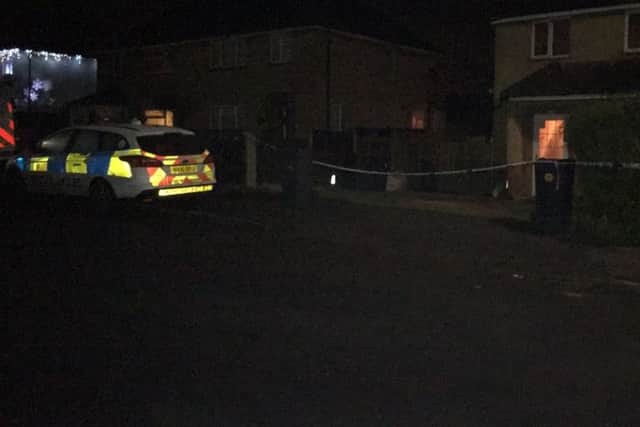 Police car ar the scene of aggravated burglary in Dayslondon Road, Waterlooville PPP-161223-105551001
