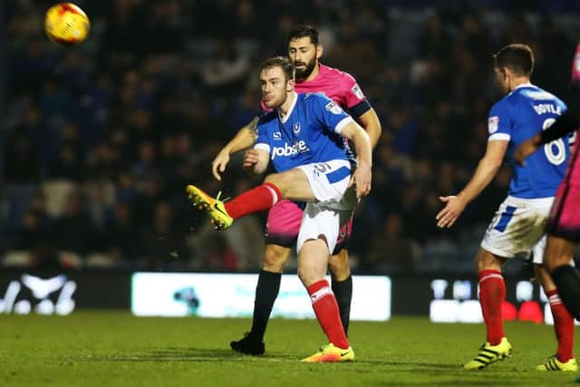 Matt Clarke in action against Hartlepool. Picture: Joe Pepler