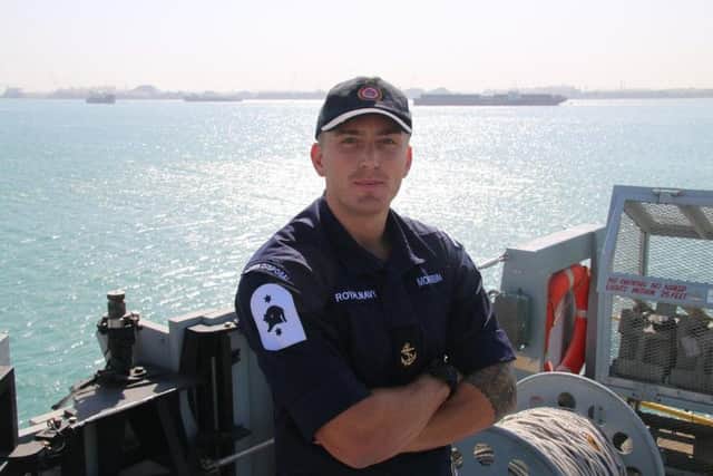 Leading Diver Wesley McKibbin, 29, of Portsmouth-based HMS Chiddingfold