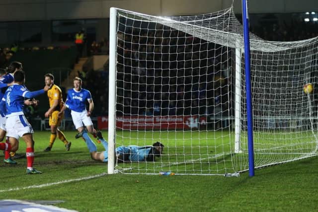 Kal Naismith hit the winner for Pompey at Newport. Picture: Joe Pepler