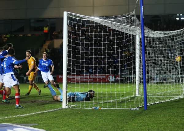 Kal Naismith hit the winner for Pompey at Newport. Picture: Joe Pepler