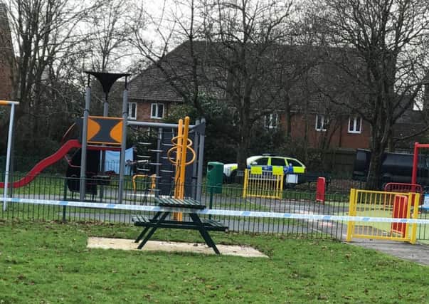 Police attend a park after a man's body was found in Titchfield Common on Boxing Day, 2016. Picture: Tony Hammett