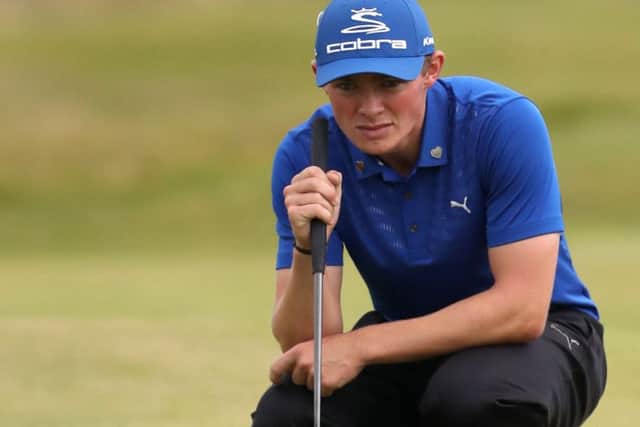 Scott Gregory lines up a putt during day two of The Open Championship 2016 at Royal Troon Golf Club Picture date: Friday July 15, 2016. See PA story GOLF Open. Picture:: Peter Byrne/PA Wire.