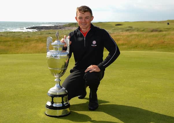 Scott Gregory after winning the British Amateur Championship  Picture: Tony Marshall/R&A