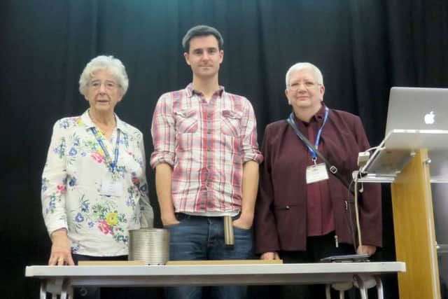 Portsdown chairman Beryl Shepherd, Professor Lewis Dartnell and business secretary Carole Chapman from Portsdown U3A