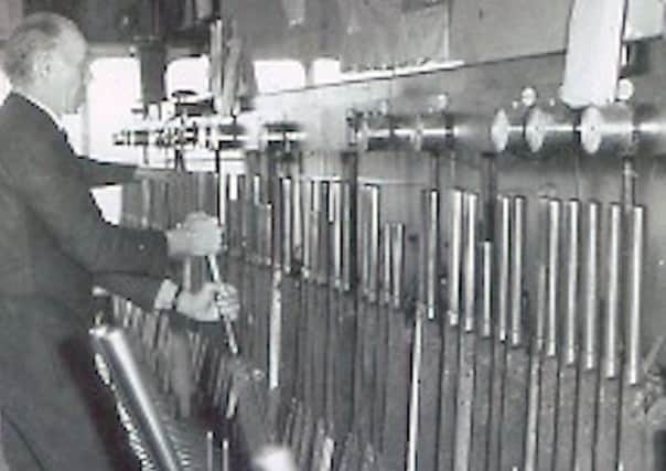 The mechanical lever frame inside  Portsmouth & Southsea signalbox. (Barry Cox collection) PPP-161228-173010001