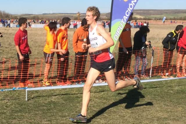 Alex Teuten running for England in Spain