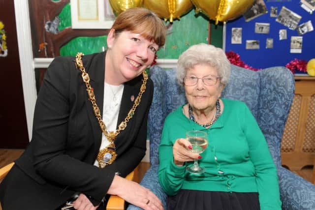 The Mayor of Gosport Lynn Hook with Peggy Dineen.Picture: Sarah Standing
