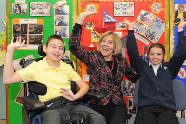 Alison Beane with pupils at The Mary Rose Academy