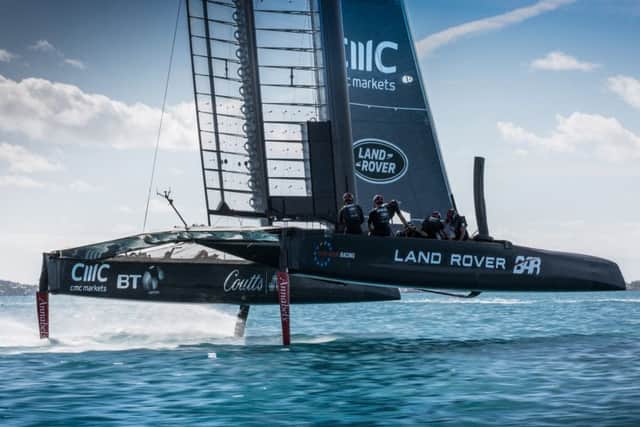 A Land Rover BAR test boat in Bermuda