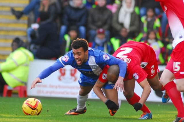 Nicky Ajose has scored seven goals in 27 appearances for Charlton this season Picture: Alan Storer