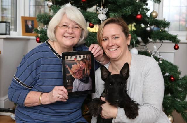 Karen Reeve, right, won The News One Christmas Day competition after her mum Diane, left, told her to send us the picture she took of her brother and niece on Christmas Day