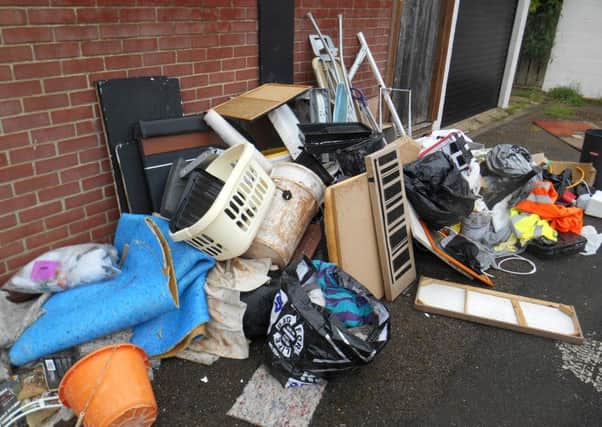 Christopher Cleal was given a Â£800 fine at court in November after fly-tipping this mess in

Duke Crescent, Buckland, Portsmouth