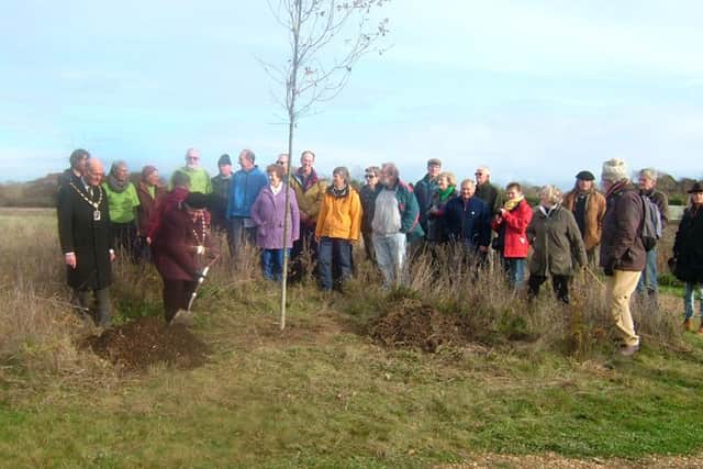 Residents and tree wardens at Centenary Wood