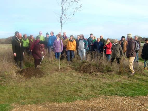 Residents and tree wardens at Centenary Wood
