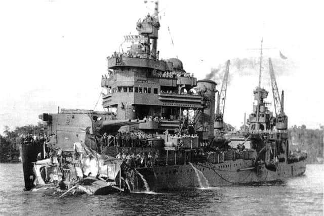 BOW GONE USS New Orleans minus her bow